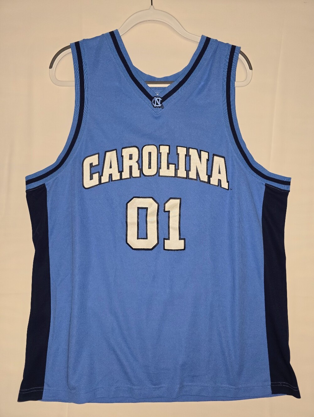 Vintage Foot Locker Carolina Blue Basketball Jersey with Navy Trim